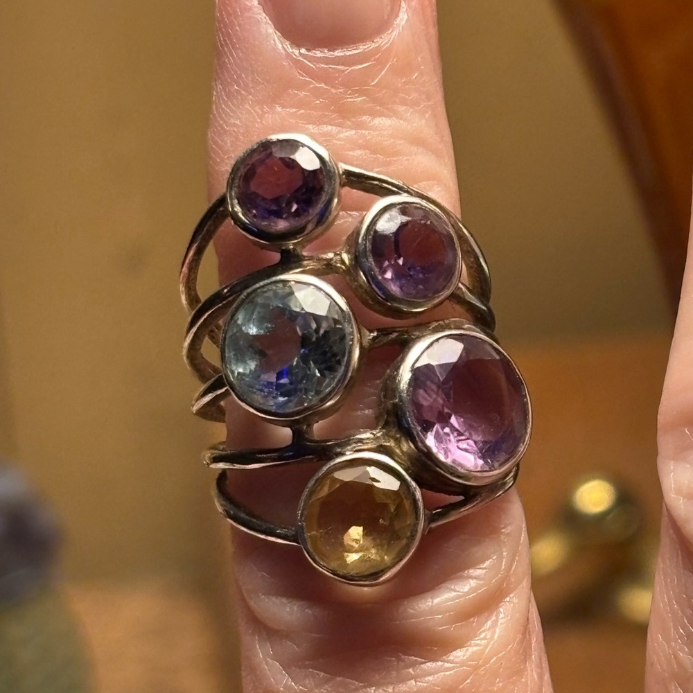 Multi-Gemstone Sterling Ring Nfs - image 3